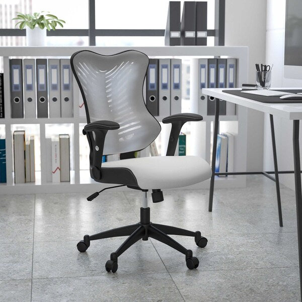 White Mesh High Back Chair
