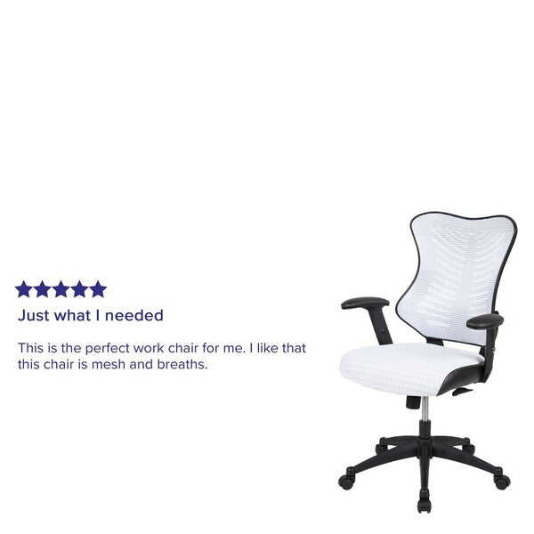 White Mesh High Back Chair