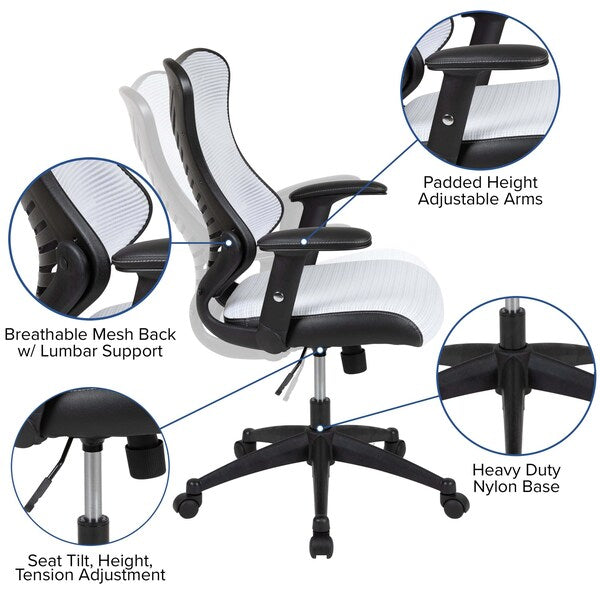 White Mesh High Back Chair