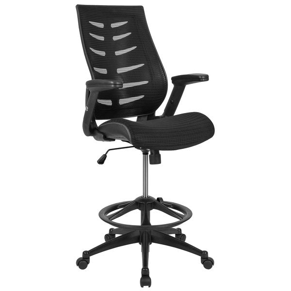 Drafting Chair, Mesh, Black