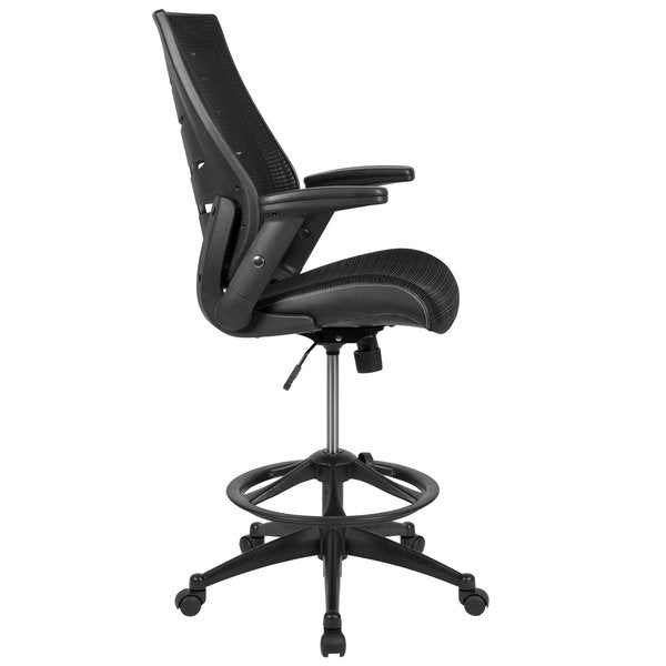 Drafting Chair, Mesh, Black