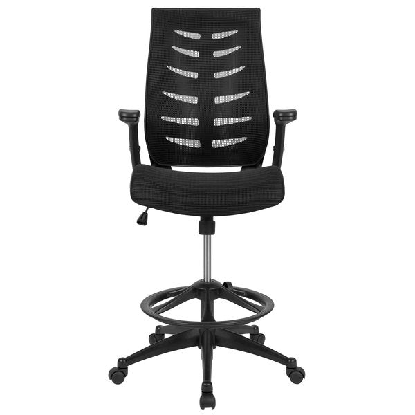 Drafting Chair, Mesh, Black