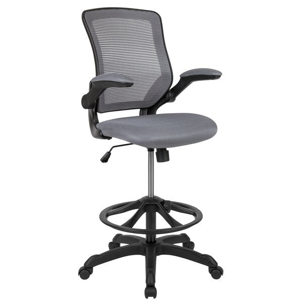 Drafting Chair, Mesh, Dark Gray