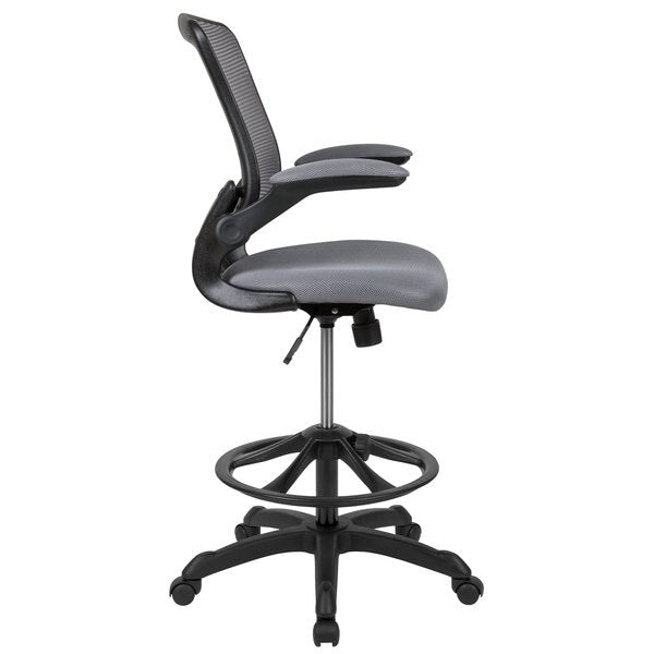 Drafting Chair, Mesh, Dark Gray