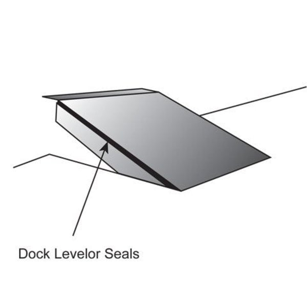 Brushseal, Dock Leveler, Nylon, 1-1/8-in 90 Degree Holder, 1-in Brush, 94-in.