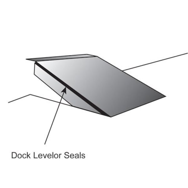 Brushseal, Dock Leveler, Nylon, 11/16-in 90 Degree Holder, 1-in Brush, 94-in.