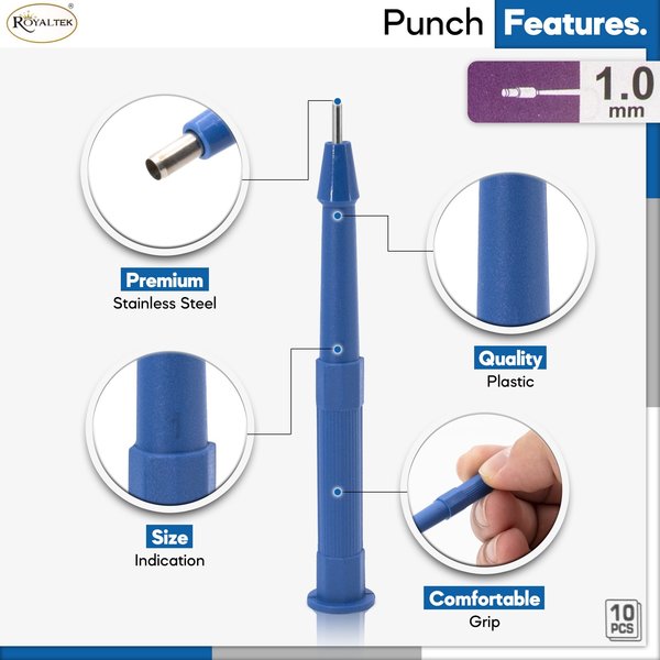 Disposable Biopsy Punch, Size 1.0mm, PK10