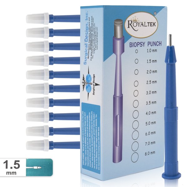 Disposable Biopsy Punch, Size 1.5mm, PK10