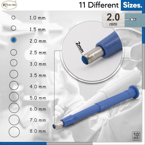 Disposable Biopsy Punch, Size 2.0mm, PK10