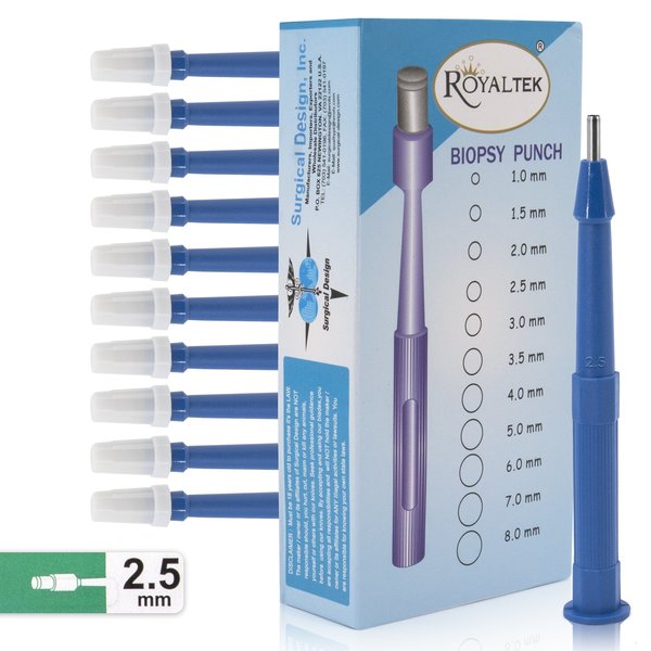 Disposable Biopsy Punch, Size 2.5mm, PK10