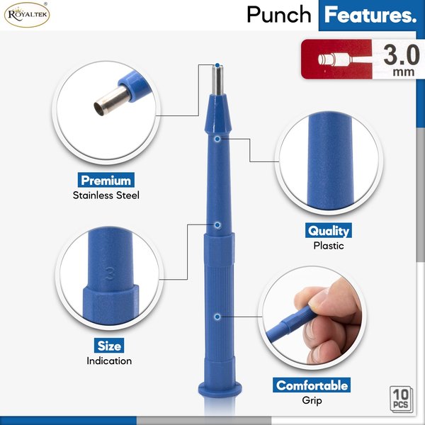 Disposable Biopsy Punch, Size 3.0mm, PK10