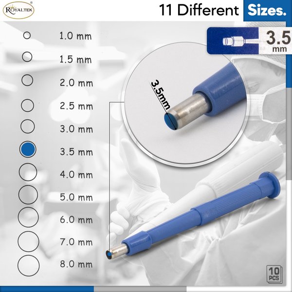 Disposable Biopsy Punch, Size 3.5mm, PK10