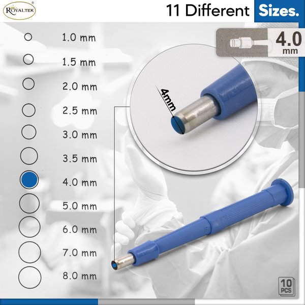 Disposable Biopsy Punch, Size 4.0mm, PK10