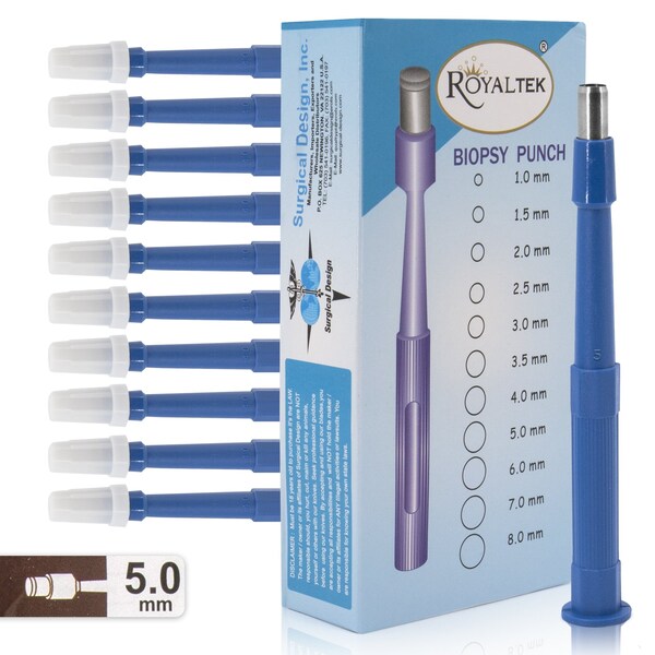 Disposable Biopsy Punch, Size 5.0mm, PK10