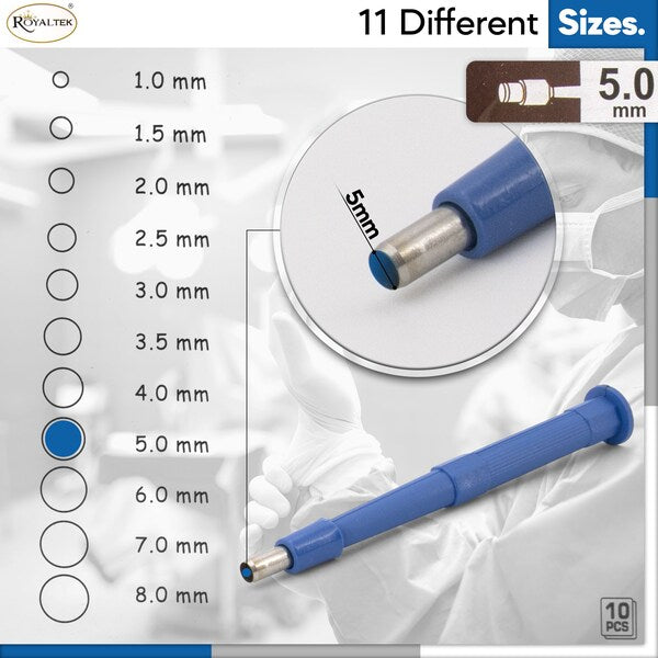 Disposable Biopsy Punch, Size 5.0mm, PK10