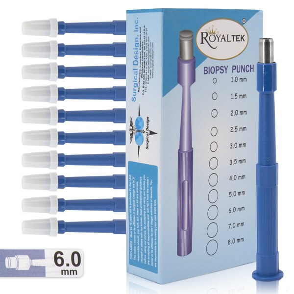 Disposable Biopsy Punch, Size 6.0mm, PK10