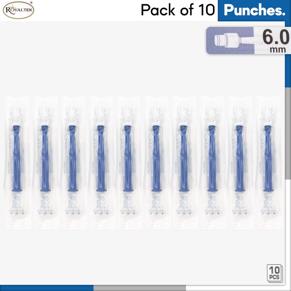 Disposable Biopsy Punch, Size 6.0mm, PK10