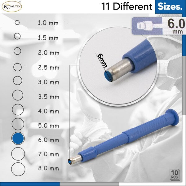 Disposable Biopsy Punch, Size 6.0mm, PK10