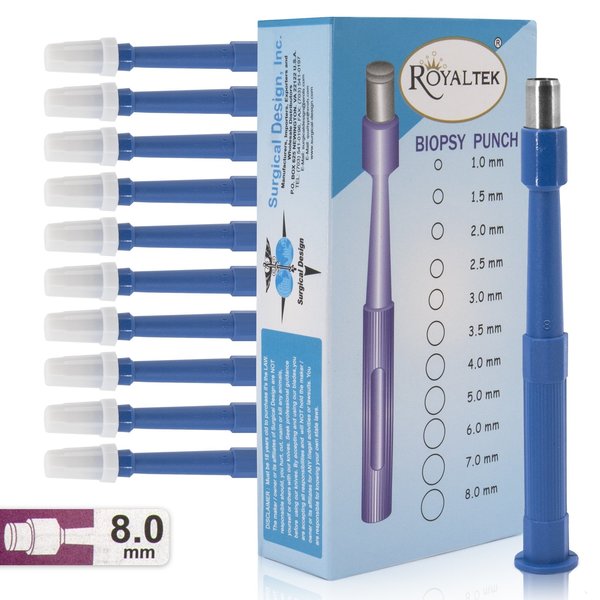 Disposable Biopsy Punch, Size 8.0mm, PK10