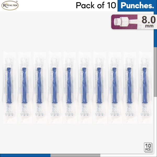 Disposable Biopsy Punch, Size 8.0mm, PK10