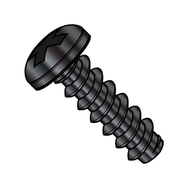 Self-Drilling Screw, #8-18 x 1-1/4 in, Zinc Plated Steel Pan Head Phillips Drive, 4000 PK