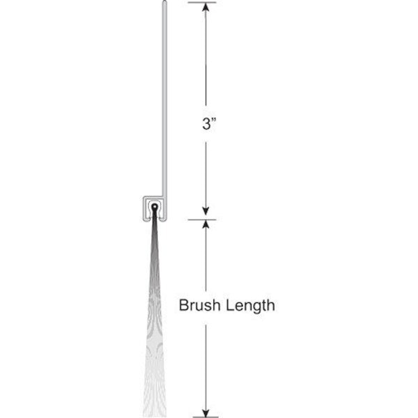 Brushseal, SD, Nylon, 3-in Straight Holder, 3-in Brush, 94-in.