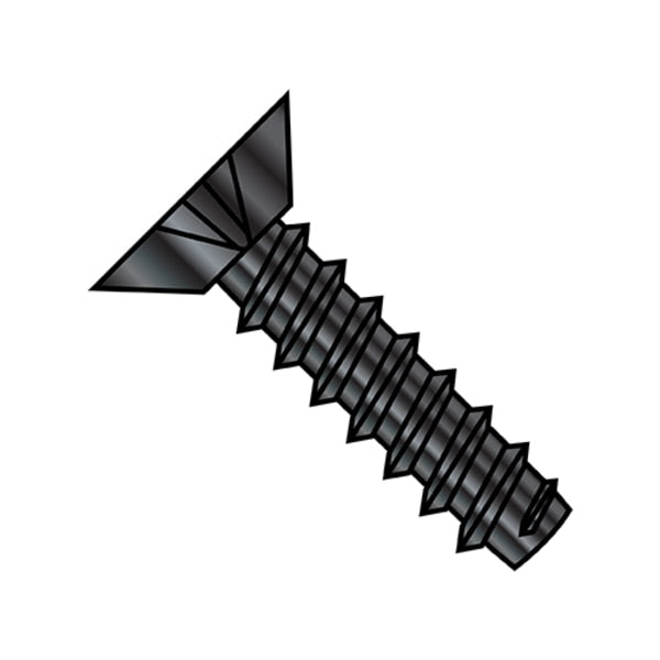 Self-Drilling Screw, #10-16 x 5/8 in, Black Oxide Steel Flat Head Phillips Drive, 7000 PK