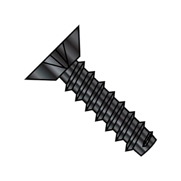 Self-Drilling Screw, #10-16 x 1/2 in, Black Oxide Steel Flat Head Phillips Drive, 10000 PK