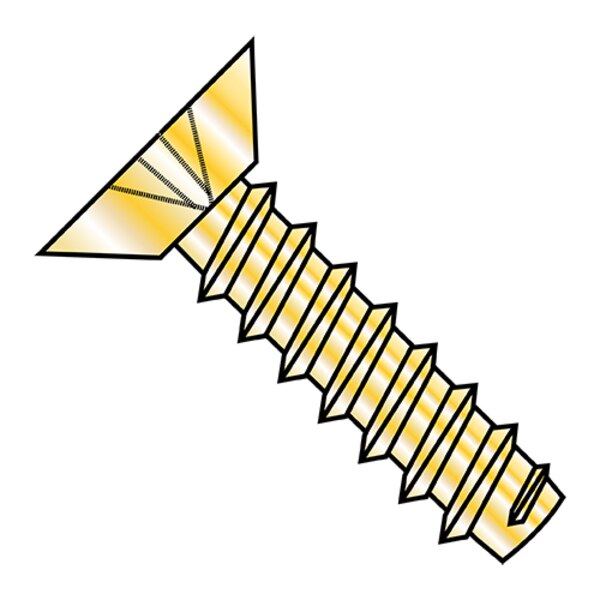 Sheet Metal Screw, #8-18 x 3/8 in, Zinc Plated Steel Flat Head Phillips Drive, 10000 PK