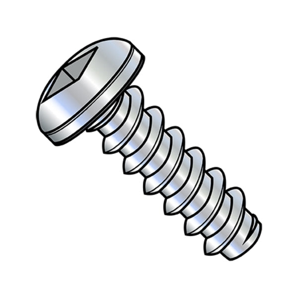 Self-Drilling Screw, #8-18 x 1/4 in, Zinc Plated Steel Pan Head Square Drive, 10000 PK