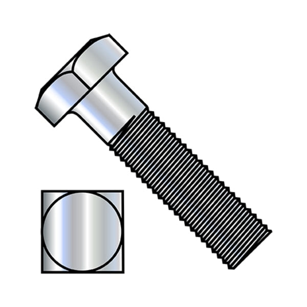 Square Head Bolt, Steel, Zinc Plated, 5/16