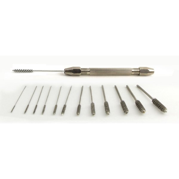 81AMMKIT Miniature Stainless Steel Deburring Brush Kit-Metric Sizes (12 Per Pack)