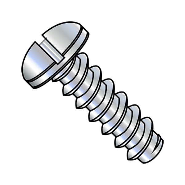 Self-Drilling Screw, #6-20 x 5/16 in, Zinc Plated Steel Pan Head Slotted Drive, 10000 PK