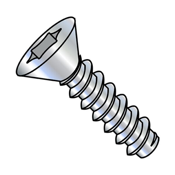 Self-Drilling Screw, #6-20 x 3/8 in, Zinc Plated Steel Flat Head Torx Drive, 10000 PK