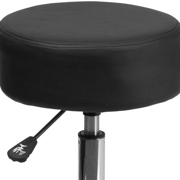 Black Leather Medical Stool