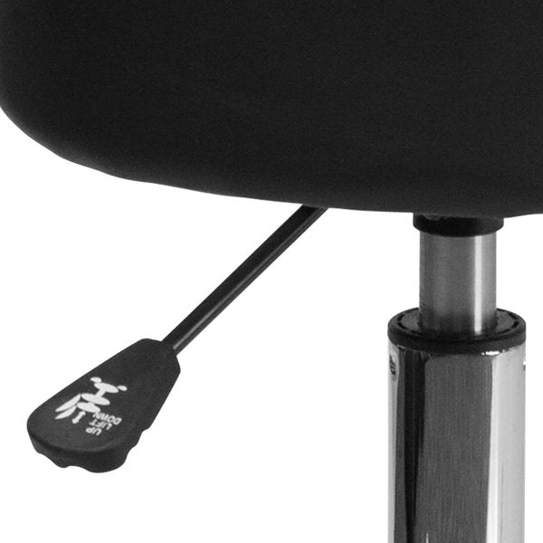 Black Leather Medical Stool