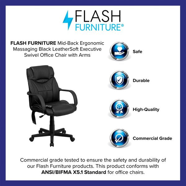 Black High Back Massage Chair