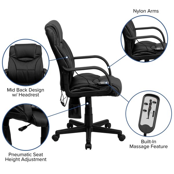 Black High Back Massage Chair