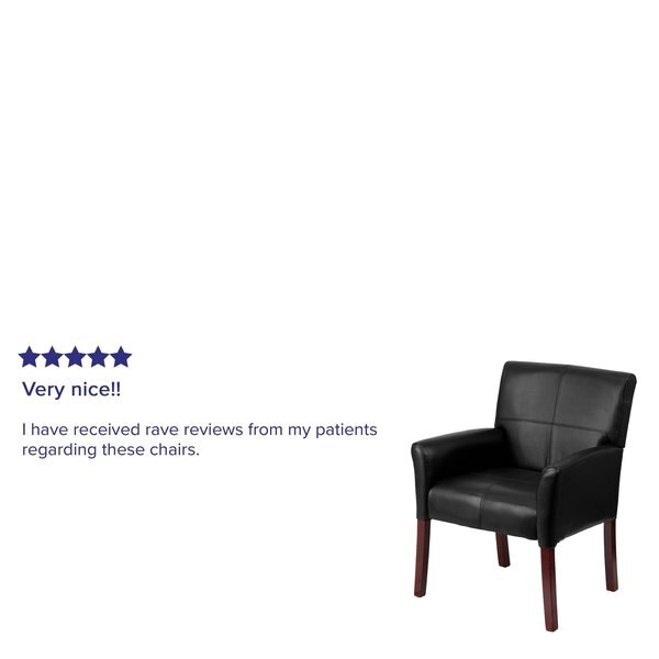BlackExecutive Side Reception Chair, 26 1/2