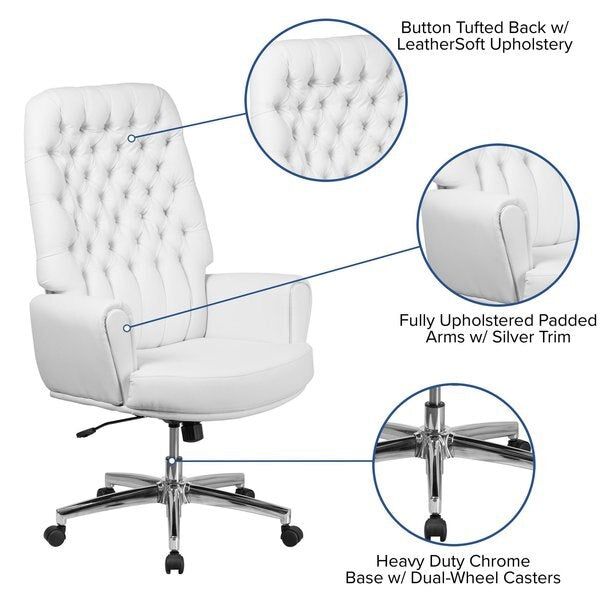 Executive Chair, Leather, 18-3/4