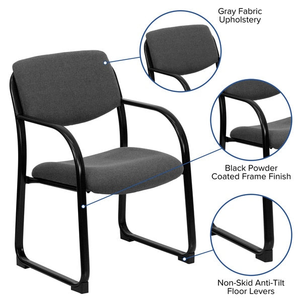 GrayExecutive Side Reception Chair, 23