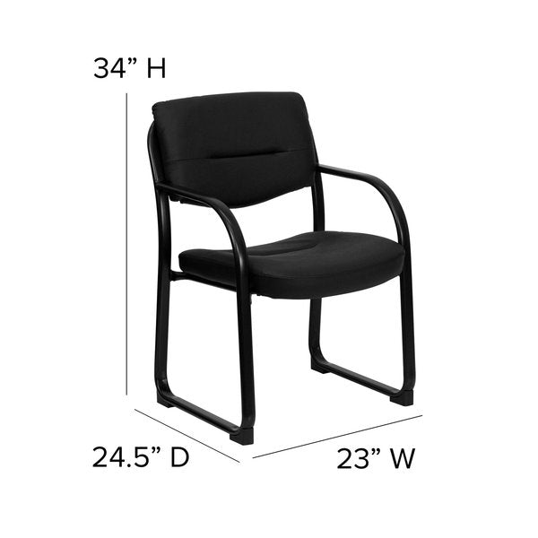 BlackExecutive Side Reception Chair, 23