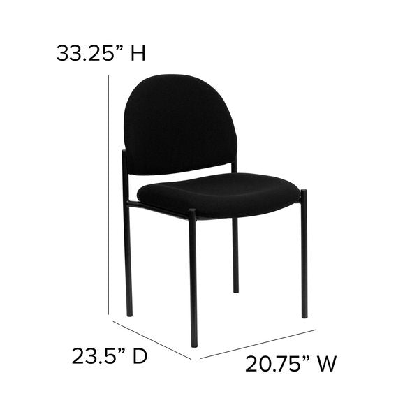 Black Fabric Stack Chair