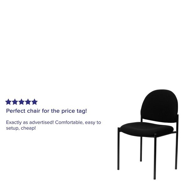 Black Fabric Stack Chair