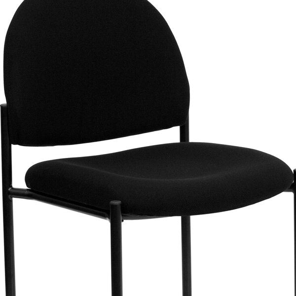 Black Fabric Stack Chair