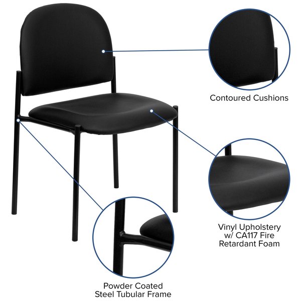 Black Vinyl Stack Chair