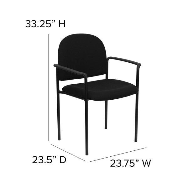 Black Fabric Stack Chair