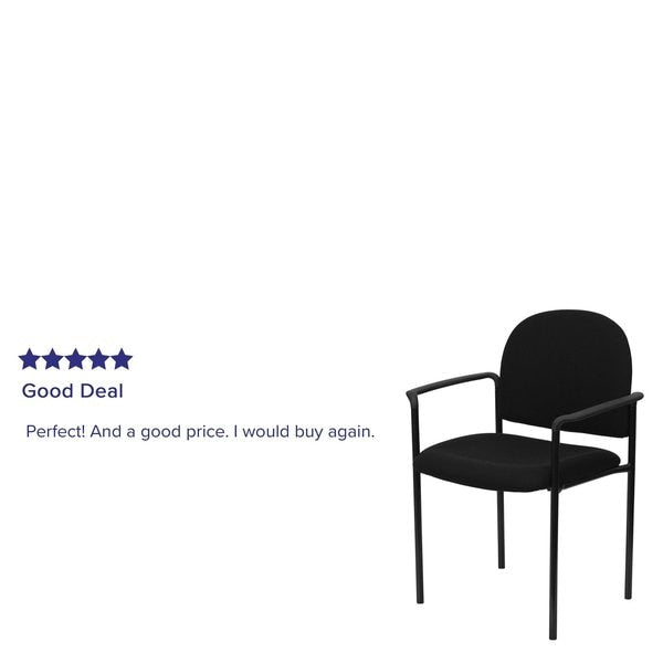 Black Fabric Stack Chair
