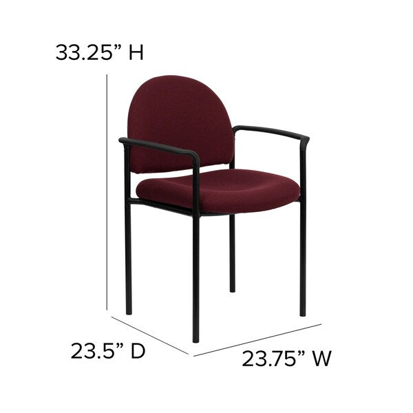 Burgundy Fabric Stack Chair
