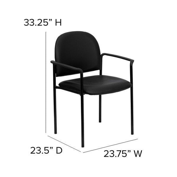 Black Vinyl Stack Chair
